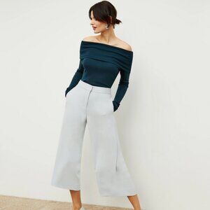 MM Lafleur Dae Top Silk Jersey in Deep Sea